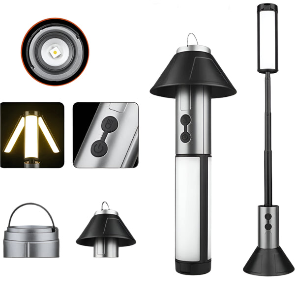2-in-1 Telescopic Camping Light & Flashlight