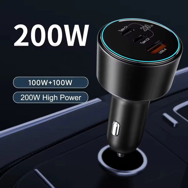 200W USB-C/USB Car Charger