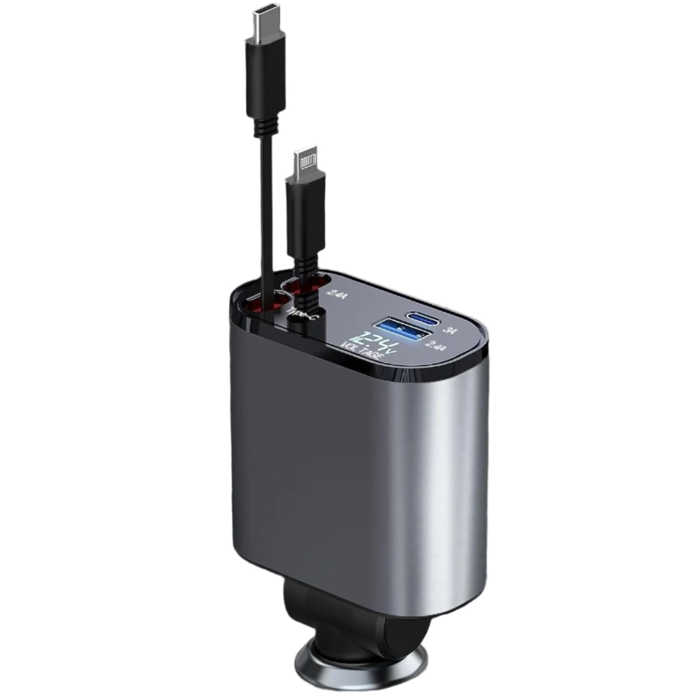 4-in-1 Retractable Fast Car Charger